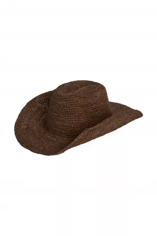 Exuma Raffia Hat  Espresso Sale price