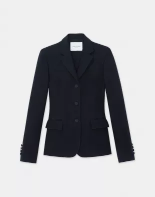 Wool-silk Crepe Academy Blazer