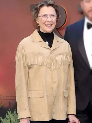 Dutton Ranch Annette Bening Beige Fringe Jacket