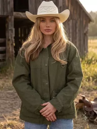 Dutton Ranch Natalie Alyn Lind Green Cotton Jacket