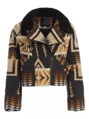 Dutton Ranch Kelly Reilly Wool Vera Aviator Jacket