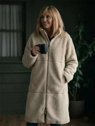 Dutton Ranch Kelly Reilly White Sherpa Coat