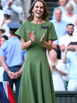Championships Wimbledon 2026 Kate Middleton Green Dress