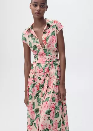 Printed Shirt Dress