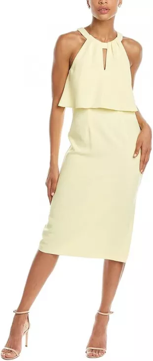Pop-Over Halter Midi Dress