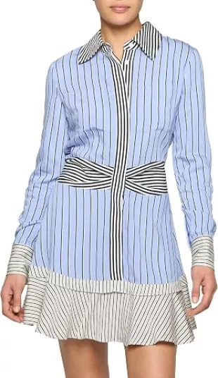 Solana Long Sleeve Stripe Minidress