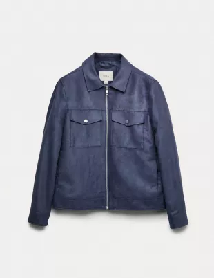 Faux Suede Trucker