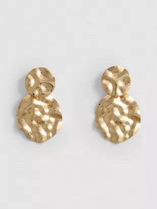 Hammered Drop Earrings