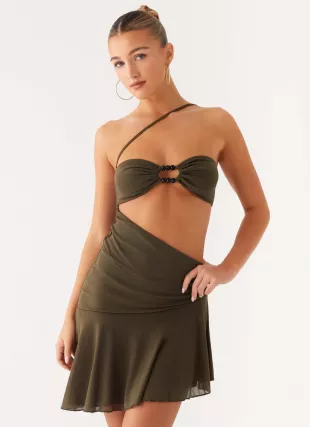 Islander Mini Dress Khaki