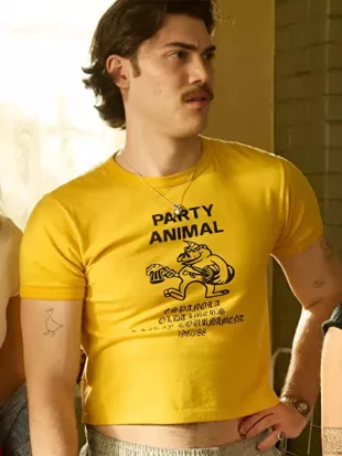 Adults S02 Jack Innanen Party Animal Print T-Shirt