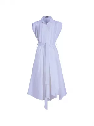 Adinna Belt Cotton Midi Dress