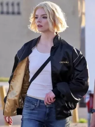 Anya Taylor-Joy Lucky Black Bomber Jacket