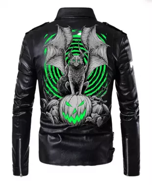 Halloween Members Only Spiked Leather Biker Jacket