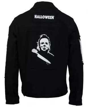 Halloween Michael Meyers Black Denim Jacket