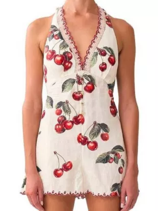 RHOC S20 Vicki Gunvalson Cherry Print Romper