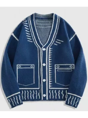 David Bromstad My Lottery Dream Home S19 Blue Cardigan