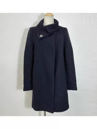 Gossip Girl S06 Kaylee DeFer Studded Sleeves Coat