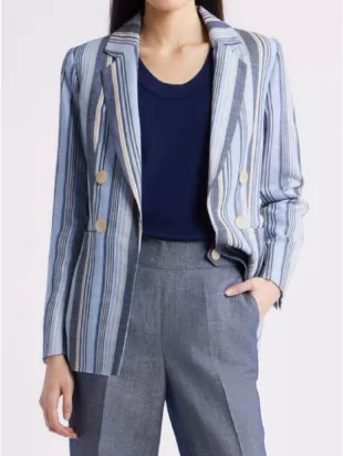 Sharon Newman The Young and the Restless Blue Striped Blazer