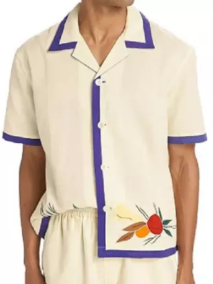 Love Island UK S13 Ethan Ellis Fruit Printed Shirt