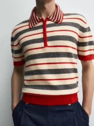 My Lottery Dream Home David Bromstad Striped Polo Shirt