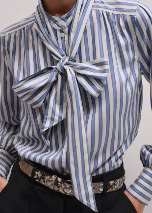 Supersoft Shirt + Tie in Blue White