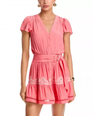 Aster Embroidered Mini Dress