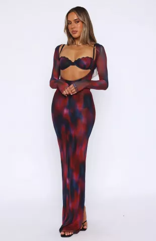 Let Me Think Long Sleeve Maxi Dress