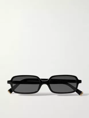 Rectangular-frame Acetate Sunglasses