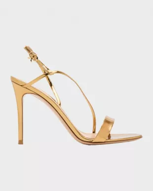 95mm Manhattan Metallic Leather Sandals