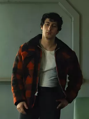 I Play Rocky 2026 Anthony Ippolito Red Plaid Shearling Jacket