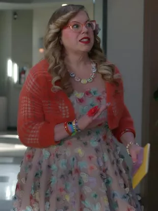 Kirsten Vangsness Criminal Minds S19 Butterfly Applique Mini Dress