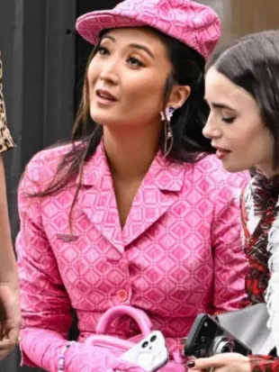 Emily In Paris S06 Mindy Chen Pink Blend Blazer