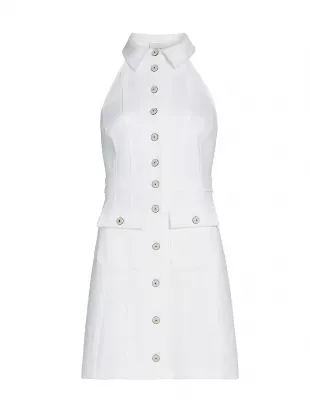 Lillian Cotton-Blend Sleeveless Minidress
