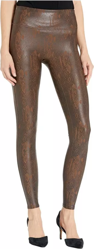 Faux Leather Snakeskin Leggings