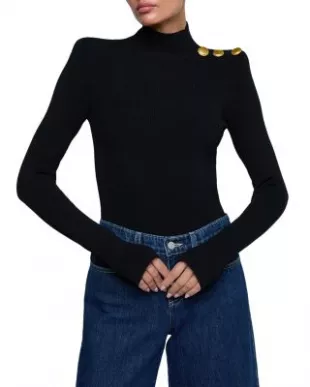 Jennis Mockneck Knit Bodysuit
