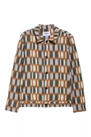 Iggy Geo Print Button-Up Jacket