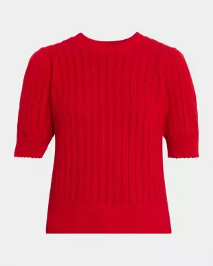 The Ladder Pointelle Cashmere Sweater