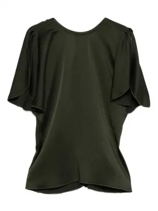 Draped-sleeve Blouse