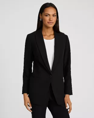 Editor One Button Boyfriend Blazer