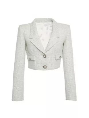 In The City 2026 Georgina Ferzli Grey Sequin Tweed Blazer
