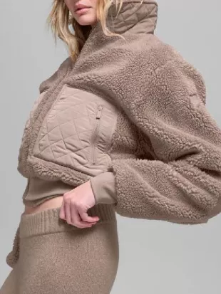 Love It or List It S21 Page Turner Sherpa Edge Bomber Jacket