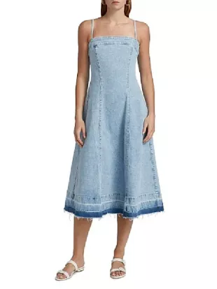 Battle on the Beach S05 Sarah Baeumler Denim Midi Dress