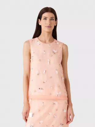 Celia Embellished Organza Top