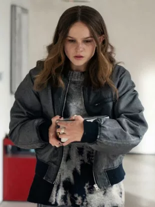 Clara Rugaard The Crow Girl S02 Denim Bomber Jacket