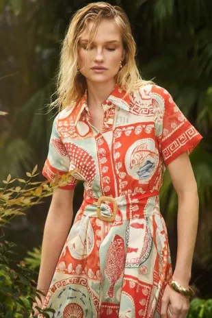 Liza Dress in Lost At Sea