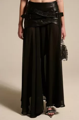 Dark Knit Midi Skirt