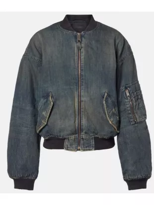 The Crow Girl S02 Clara Rugaard Denim Bomber Jacket