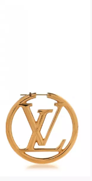 Metal Louise Hoop Earrings Gold