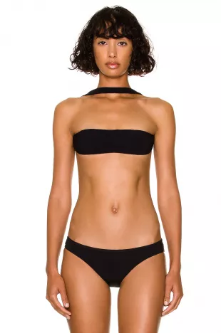 Reverse Halter Bandeau Bikini Top