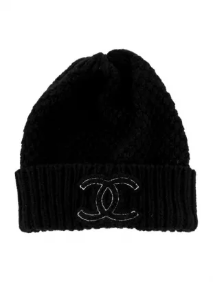 Cashmere Interlocking CC Beanie